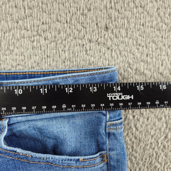 American Eagle Jeans Womens 6 Blue Hi Rise Jegging Crop Super Stretch Distressed - Picture 9 of 16